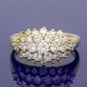 18ct Yellow Gold 2ct Diamond Bombe Cocktail Ring 18ct Yellow Gold 2ct Diamond Bombe Cocktail Ring