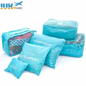2018 6pcs/set Men and Women Luggage Travel Bags Packing Cubes Organizer Fashion Double Zipper 2018 6pcs/set Men and Women Luggage Travel Bags Packing Cubes Organizer Fashion Double Zipper