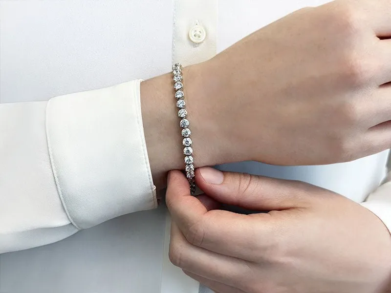 3 Prong Dreams Diamond Tennis Bracelet with 4.83 ct.(finished) 3mm