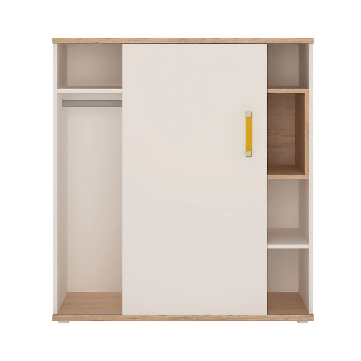4Kids Oak & White High Gloss Low Cabinet