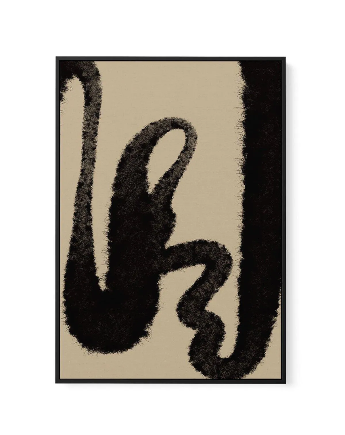 Abstract Khaki I | Framed Canvas Art Print