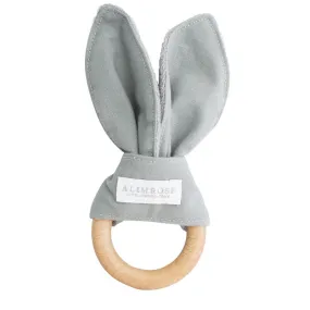 Alimrose - Bailey Bunny Teether - Grey Linen Alimrose - Bailey Bunny Teether - Grey Linen
