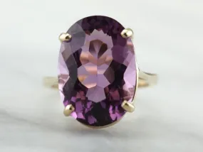 Amethyst and Yellow Gold Cocktail Ring Amethyst and Yellow Gold Cocktail Ring