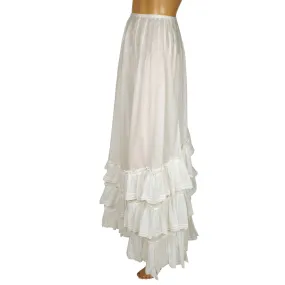 Antique Edwardian White Cotton Skirt 1910 Size S 23 Inch Waist Antique Edwardian White Cotton Skirt 1910 Size S 23 Inch Waist