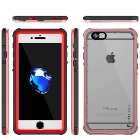 Apple iPhone 8 Waterproof Case, PUNKcase CRYSTAL Red W/ Attached Screen Protector  | Warranty Apple iPhone 8 Waterproof Case, PUNKcase CRYSTAL Red W/ Attached Screen Protector  | Warranty