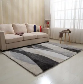 Aria Soft Pile Shag Area Rug Grey Print Aria Soft Pile Shag Area Rug Grey Print