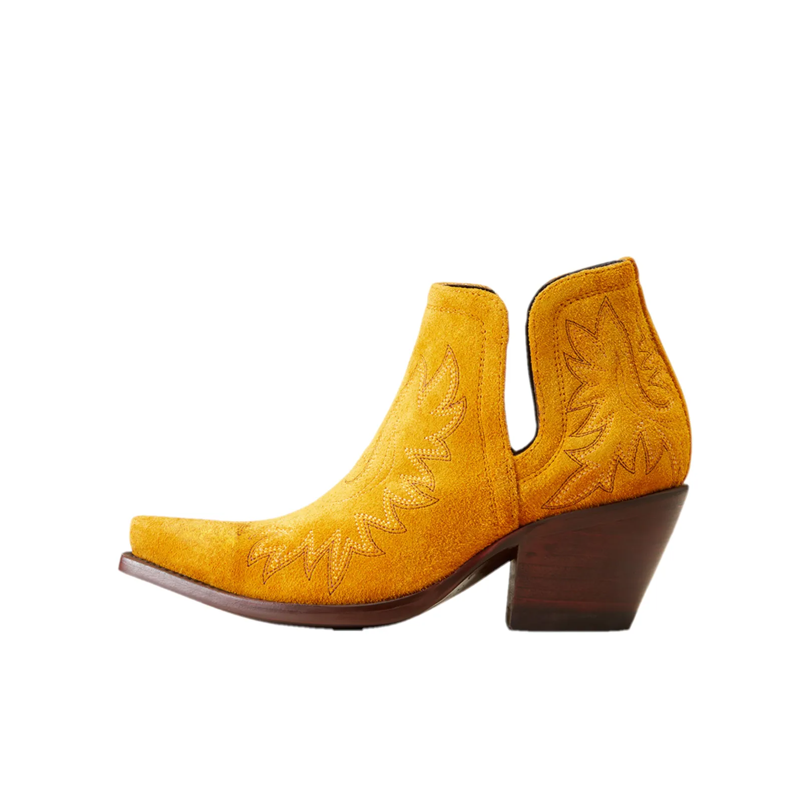 Ariat Ladies Dixon Gilded Suede Gold Western Booties 10046865