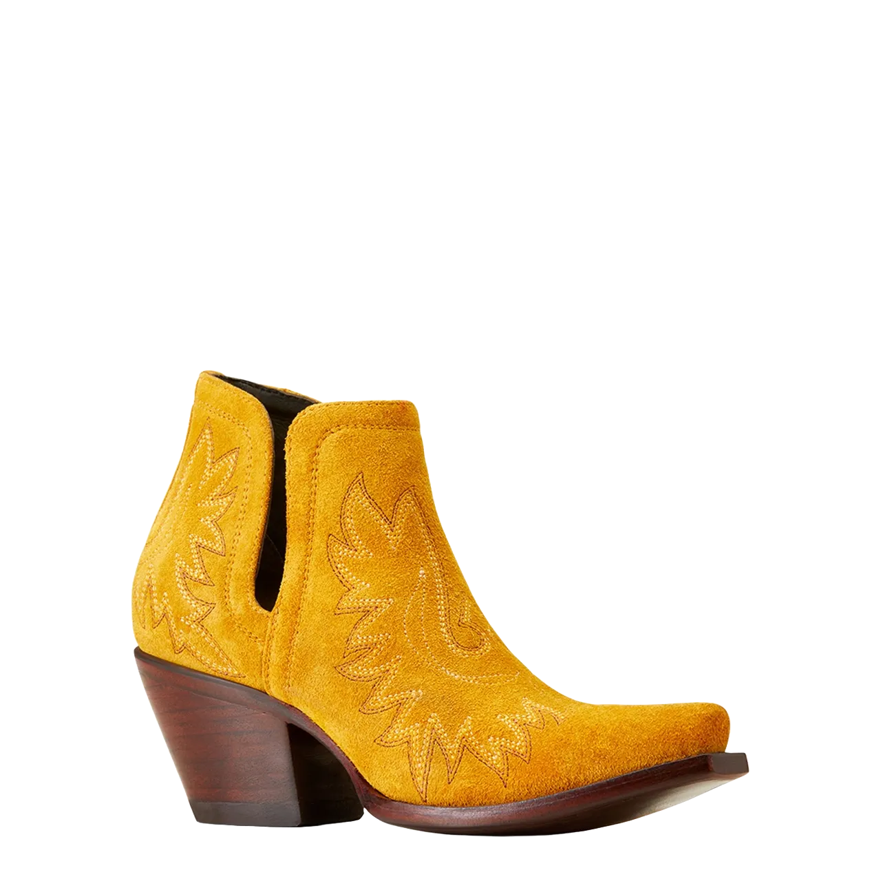 Ariat Ladies Dixon Gilded Suede Gold Western Booties 10046865