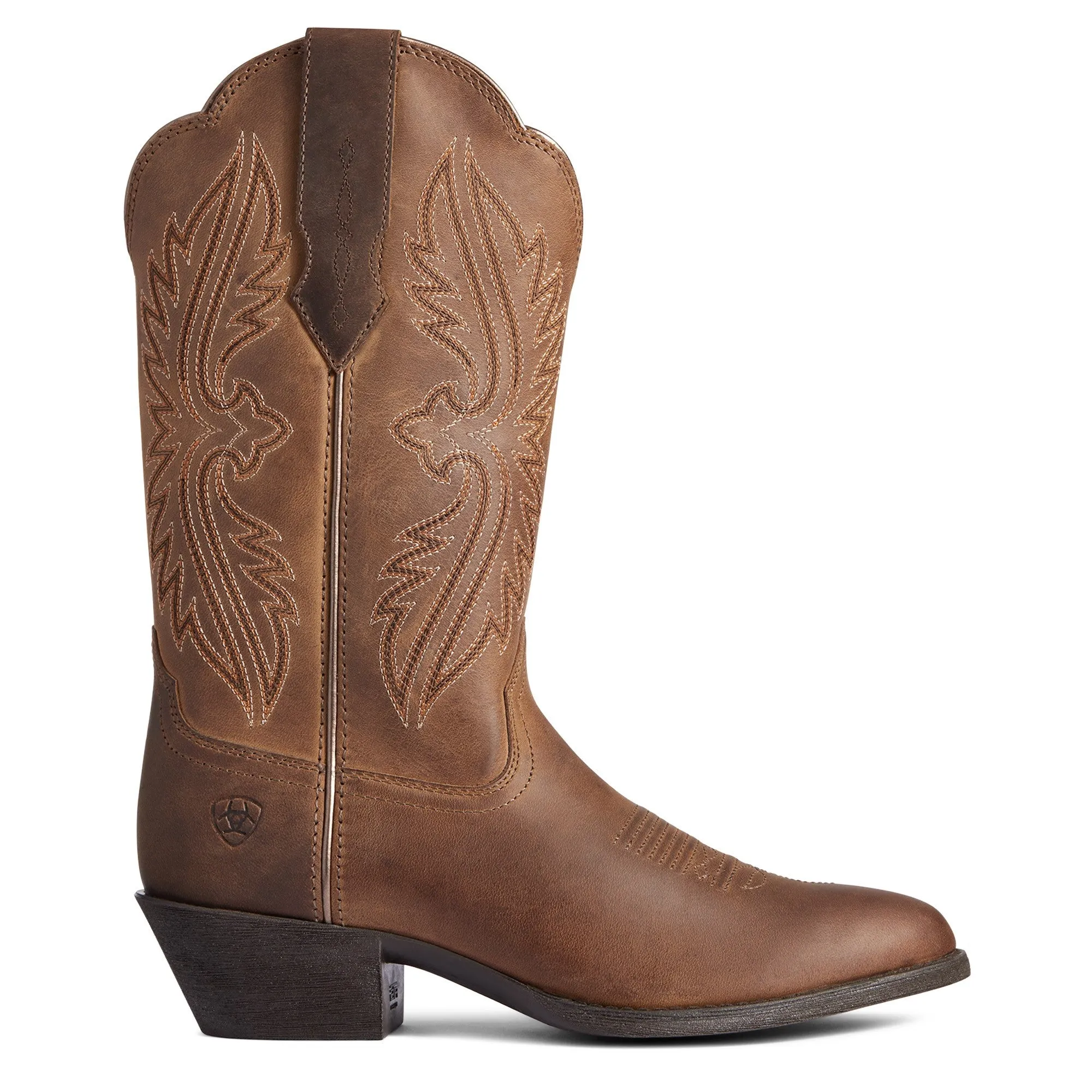 Ariat Ladies Heritage Distressed Brown R Toe Stretchfit Boots 10038380