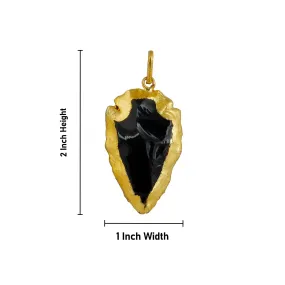 Arrowhead Pendant - Black Obsidian | Dollar/ Locket/ Jewellery for Men & Women/ Assorted Colour Arrowhead Pendant - Black Obsidian | Dollar/ Locket/ Jewellery for Men & Women/ Assorted Colour