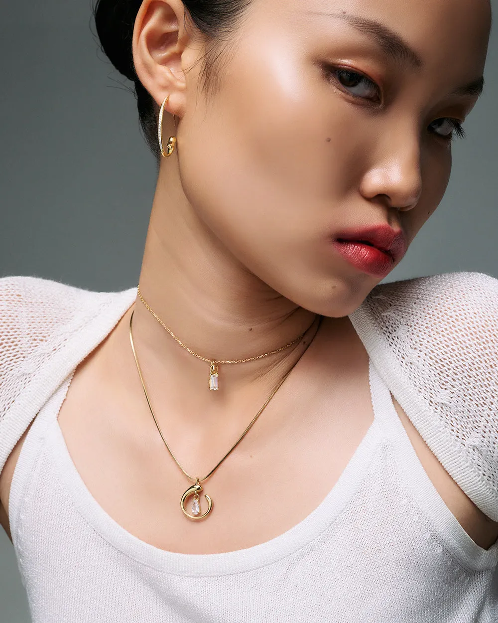 Baguette Pendant - Gold