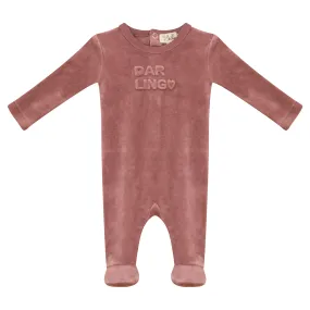 Bebe Bella Rose Bumped Up Print Footie Bebe Bella Rose Bumped Up Print Footie
