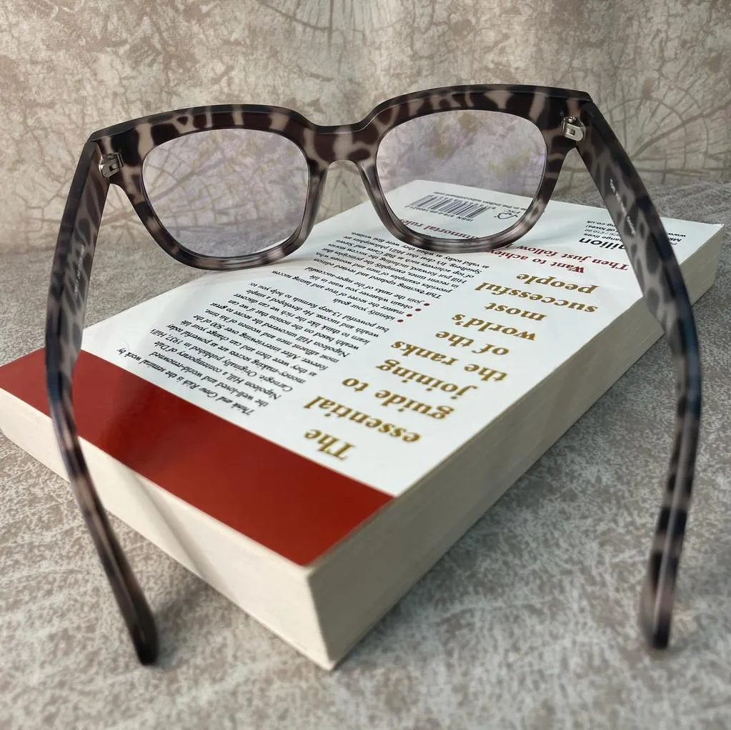 Black Leopard Spectacle Optical Eyeglasses Frames Blue Light Blocking Glasses
