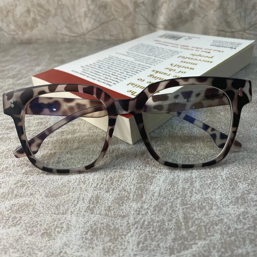 Black Leopard Spectacle Optical Eyeglasses Frames Blue Light Blocking Glasses