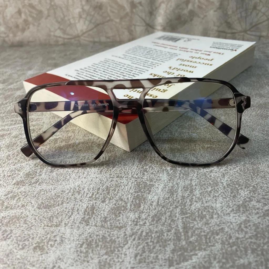 Black Leopard Spectacle Optical Eyeglasses Frames Blue Light Blocking Glasses