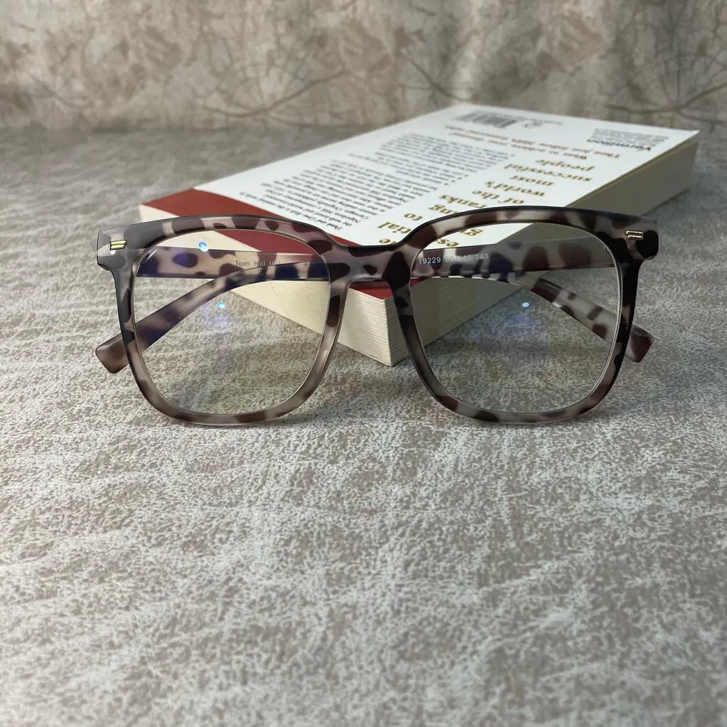 Black Leopard Spectacle Optical Eyeglasses Frames Blue Light Blocking Glasses