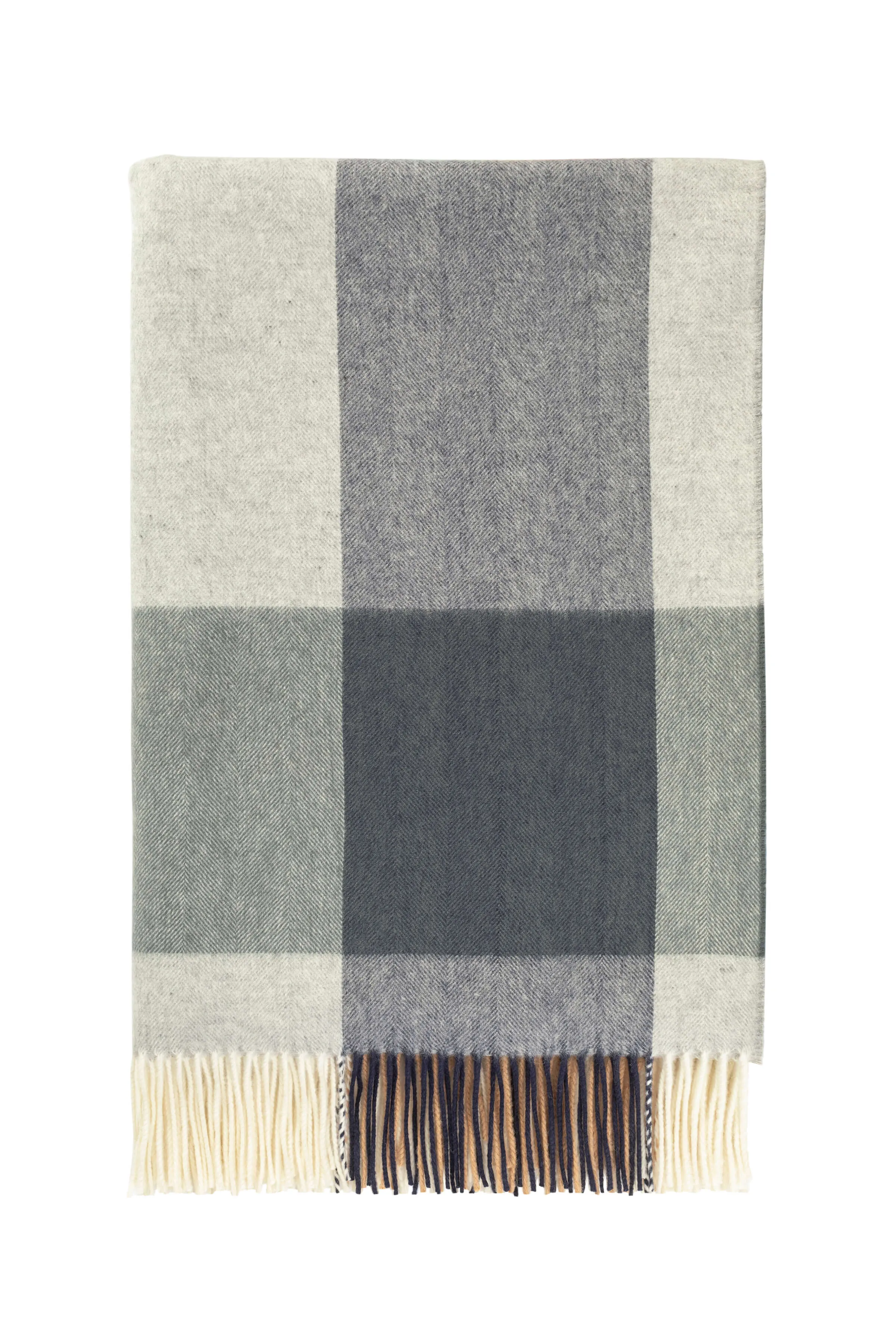 Block Border Wool Throw