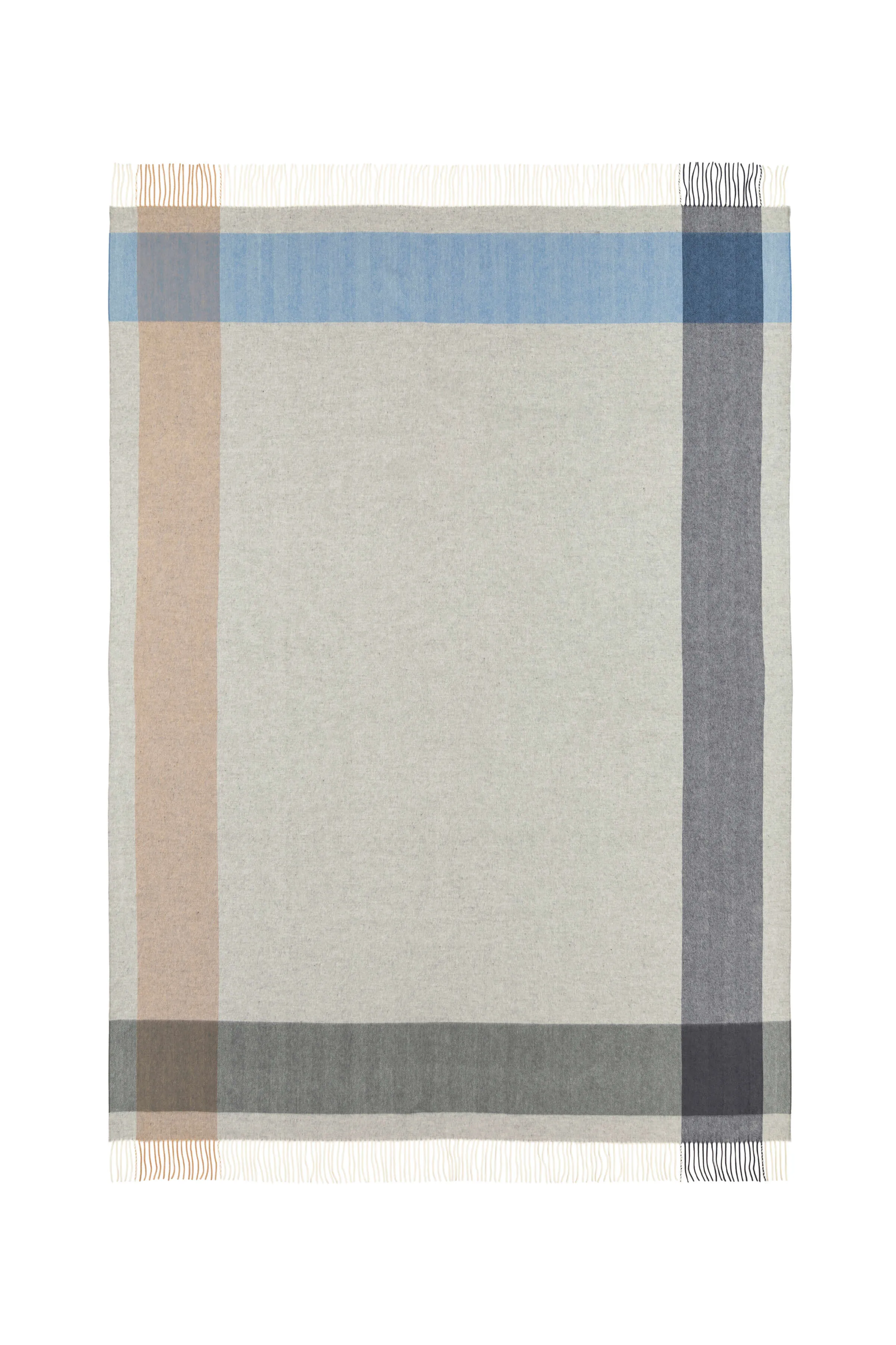 Block Border Wool Throw