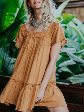 Bohemian Chic Loose Skirt Mini Dress Bohemian Chic Loose Skirt Mini Dress