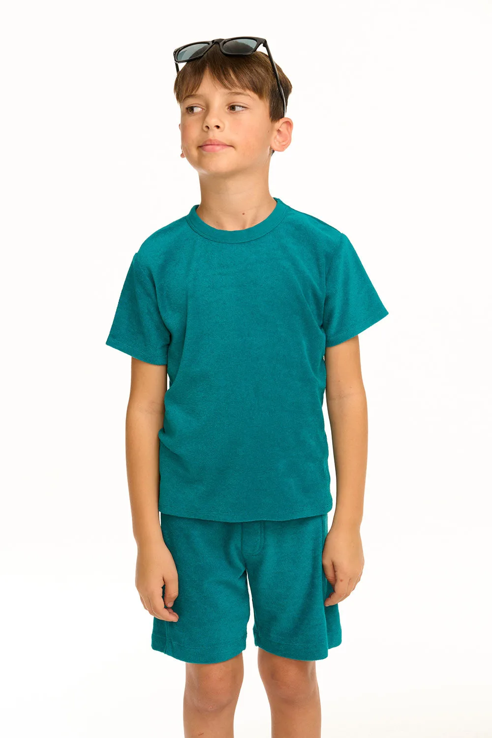 Boy's Lake Green Terry Cloth Tee