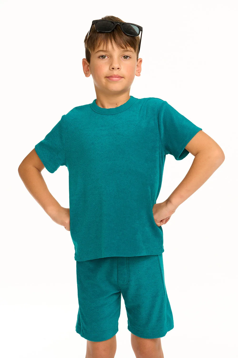 Boy's Lake Green Terry Cloth Tee