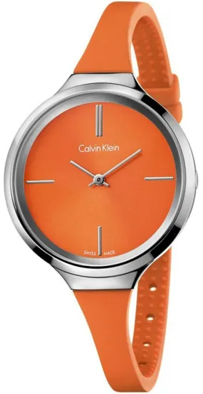 Calvin Klein Lively Orange Rubber Strap Orange Dial Quartz Womens Watch K4U231YM Calvin Klein Lively Orange Rubber Strap Orange Dial Quartz Womens Watch K4U231YM