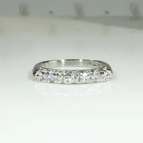 Chic Diamond & Platinum Band with Sweet Forget Me Nots Chic Diamond & Platinum Band with Sweet Forget Me Nots