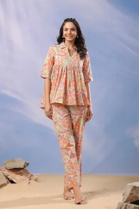Chromatic Bliss Cotton Co Ord Set Chromatic Bliss Cotton Co Ord Set