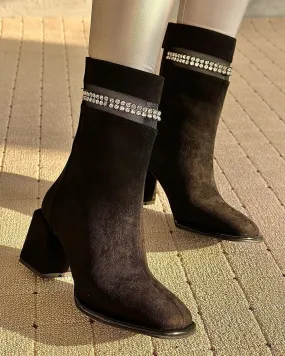 Chunky high heel short boots Chunky high heel short boots