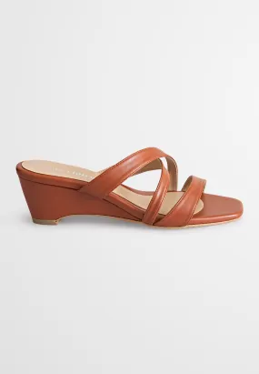 Connor Criss Cross Strappy Sandals - Brown Connor Criss Cross Strappy Sandals - Brown