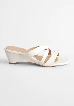 Connor Criss Cross Strappy Sandals - White Connor Criss Cross Strappy Sandals - White