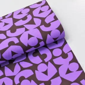 Cotton Elastane Jersey - Sweetie - Brown and Purple Cotton Elastane Jersey - Sweetie - Brown and Purple