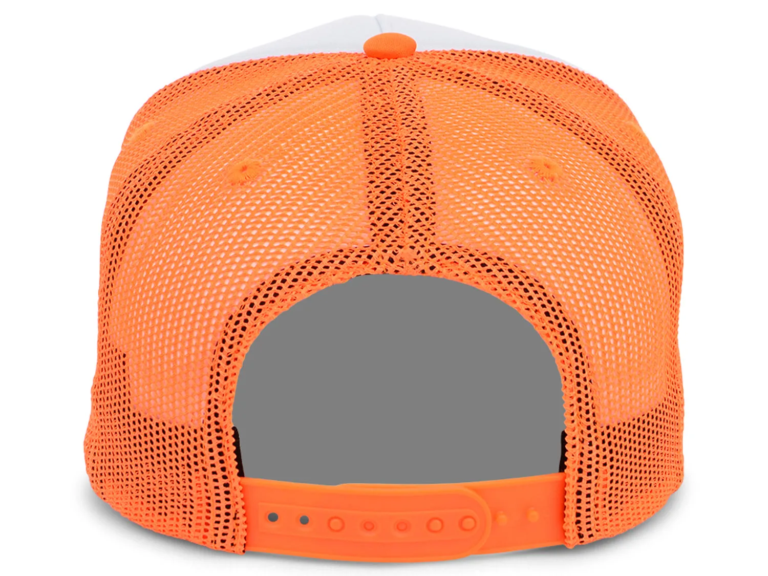Crowns By Lids Screen Foam Trucker Cap - White/Neon Orange