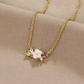 Crystal White Blossom Necklace Crystal White Blossom Necklace