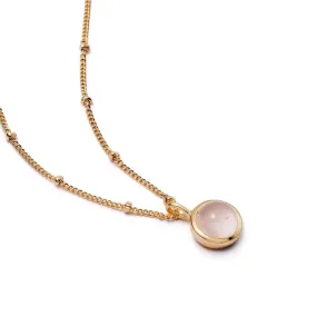 Daisy London Rose Quartz Healing Necklace, Gold Daisy London Rose Quartz Healing Necklace, Gold