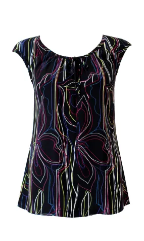 DELLA Neon Lines Blouse DELLA Neon Lines Blouse