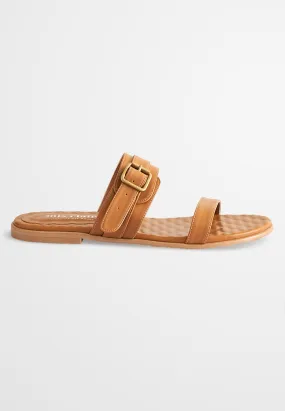 Donna Double Strap Adjustable Sandals - Brown Donna Double Strap Adjustable Sandals - Brown