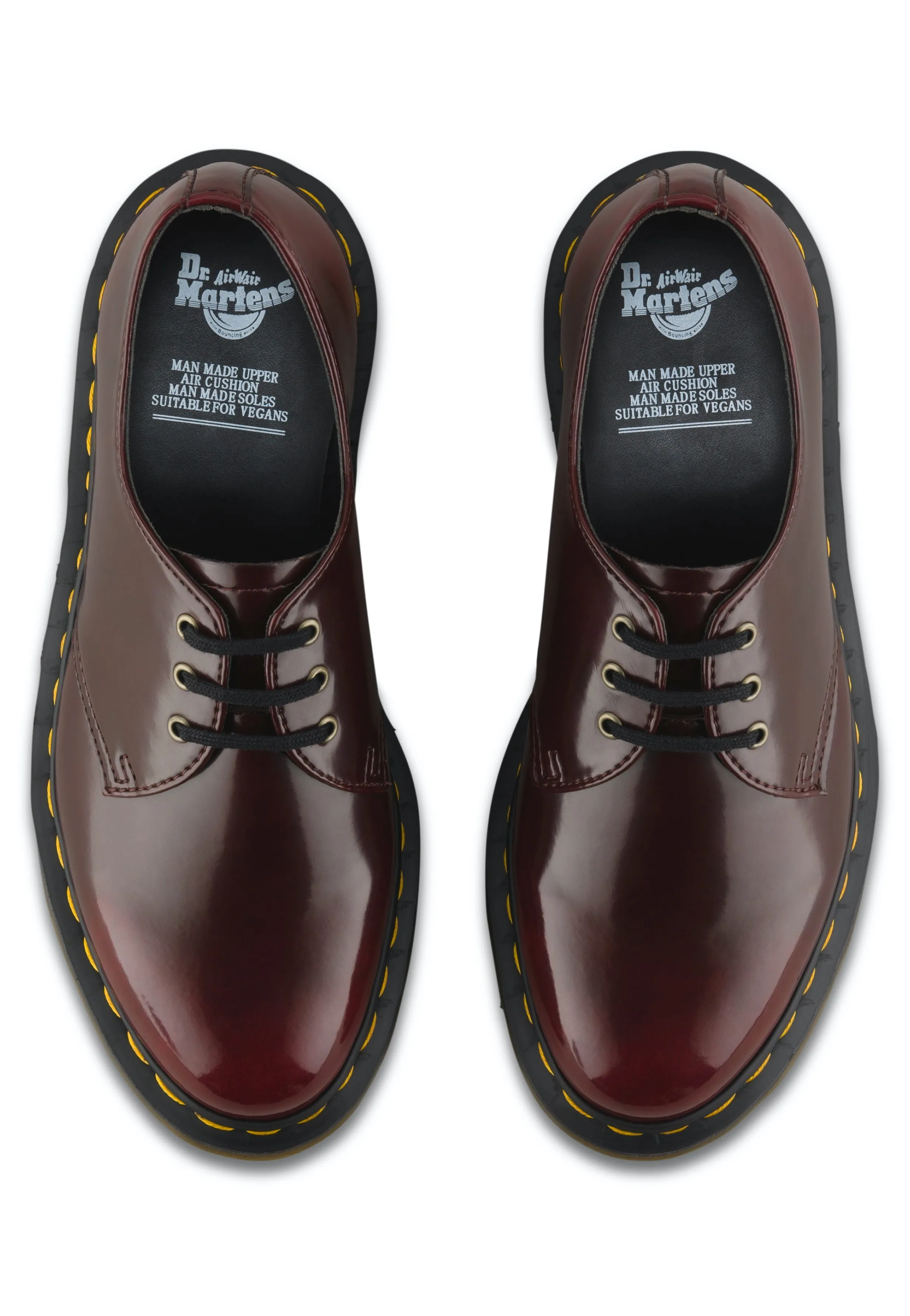 Dr. Martens - Vegan 1461 Cherry Red Oxford Rub Off - Shoes