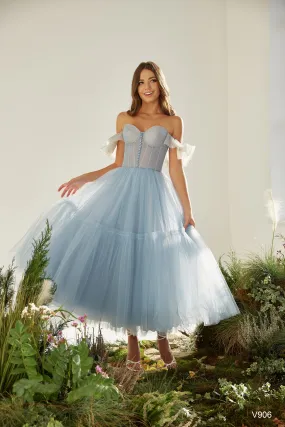 Ethereal Off-the-Shoulder Tulle Midi Dress Ethereal Off-the-Shoulder Tulle Midi Dress