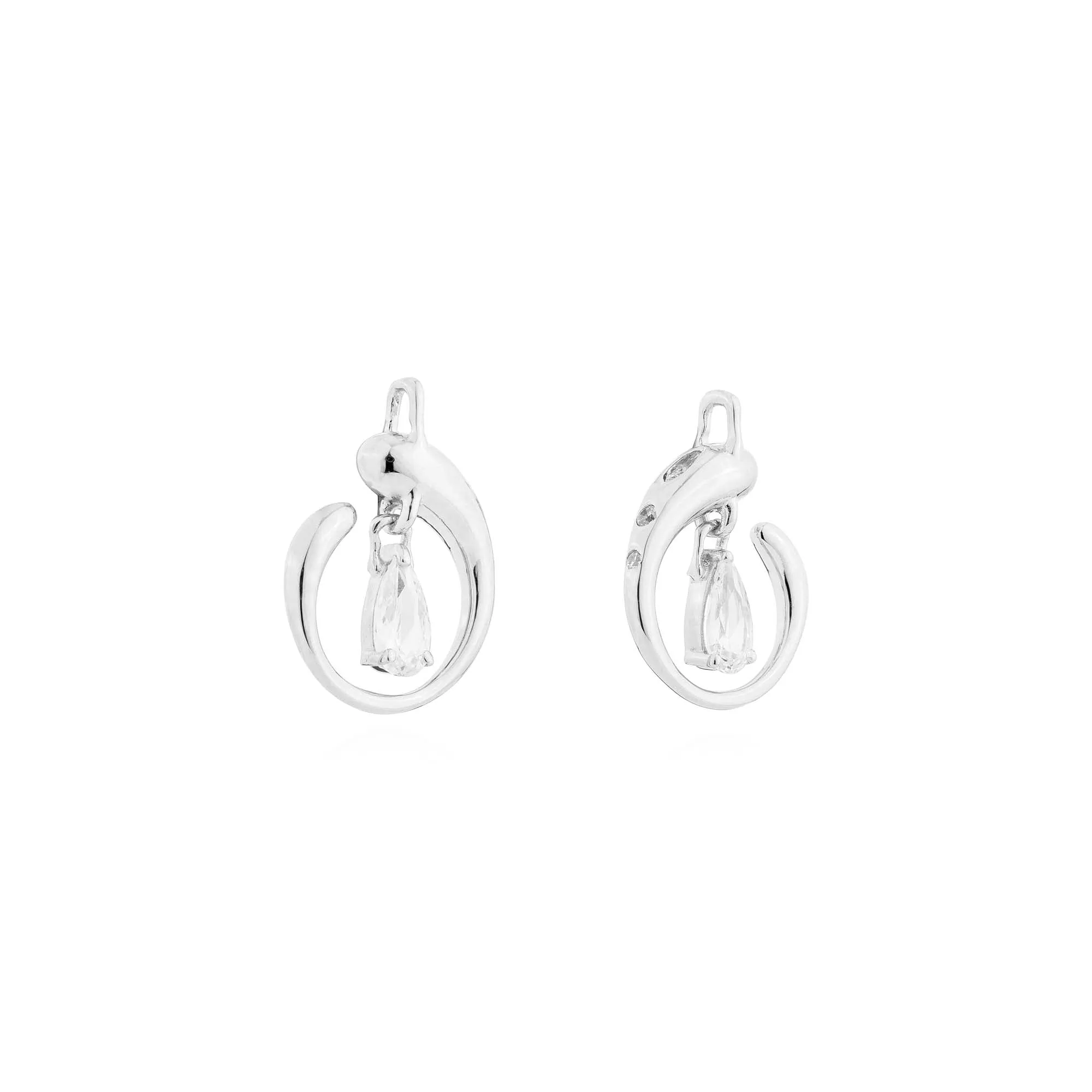 Evil Eye Amulet Charm - White Gold