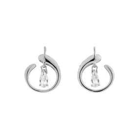 Evil Eye Amulet Charm - White Gold