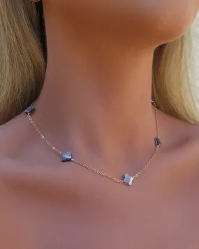 Five Black Clover Necklace Five Black Clover Necklace