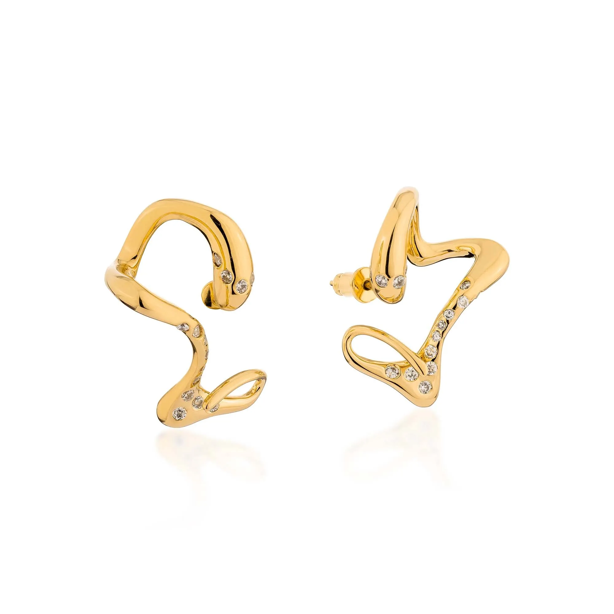 Flux Cuff Earring - Gold