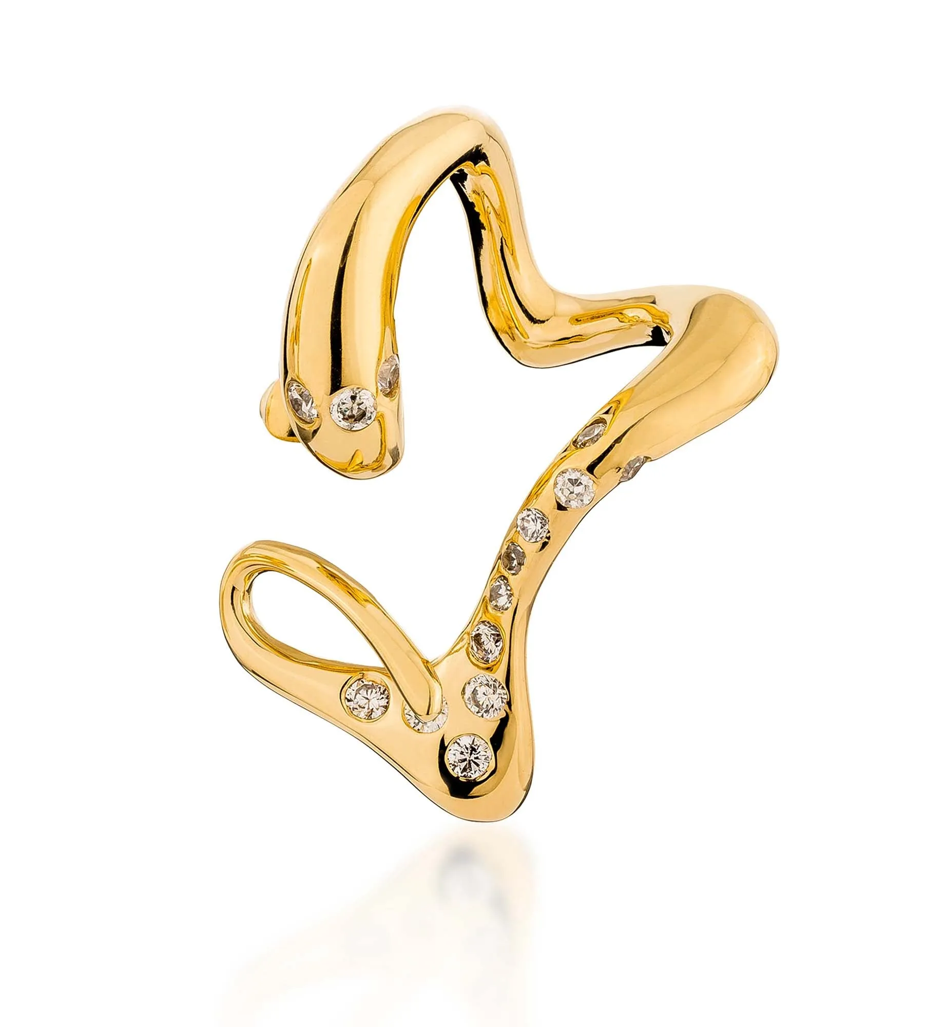 Flux Cuff Earring - Gold