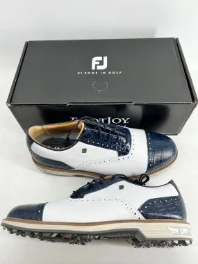 Footjoy Myjoys Premiere Series Tarlow Golf Shoes White Navy 10.5 Medium Footjoy Myjoys Premiere Series Tarlow Golf Shoes White Navy 10.5 Medium