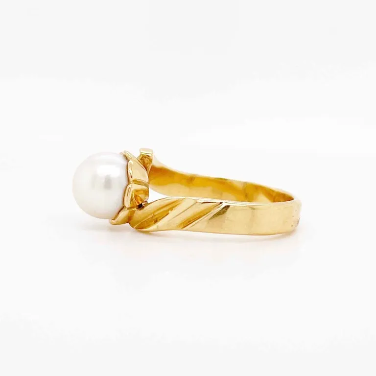 Genuine Cultured Pearl Estate Ring