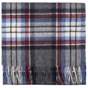 Grey Stewart Tartan Lambswool Scarf Grey Stewart Tartan Lambswool Scarf
