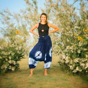 H0352- Hand Dyed Low Cut Hippie Festival Harem Pants H0352- Hand Dyed Low Cut Hippie Festival Harem Pants