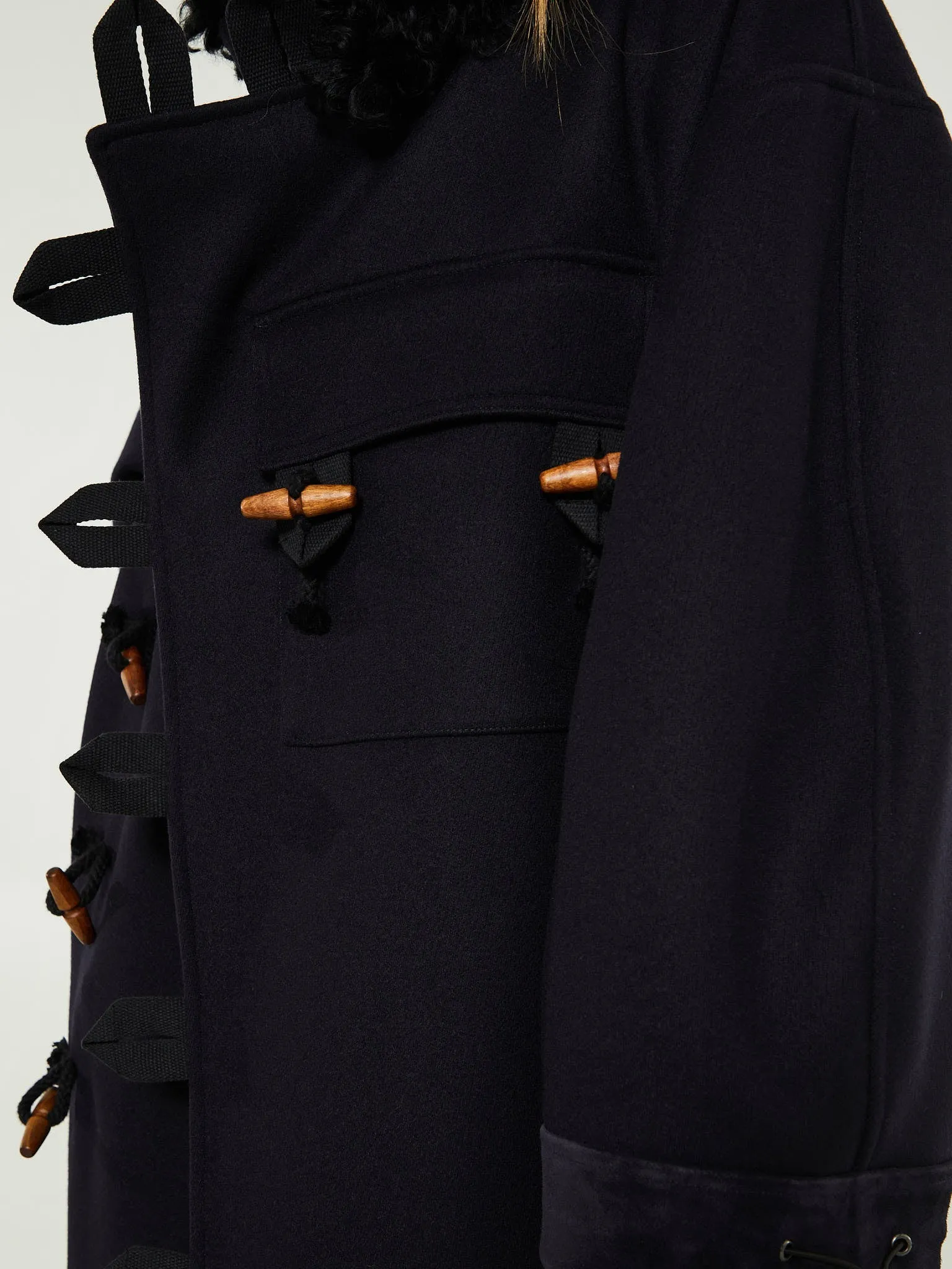 Hainsworth Wool Officer Coat in Navy