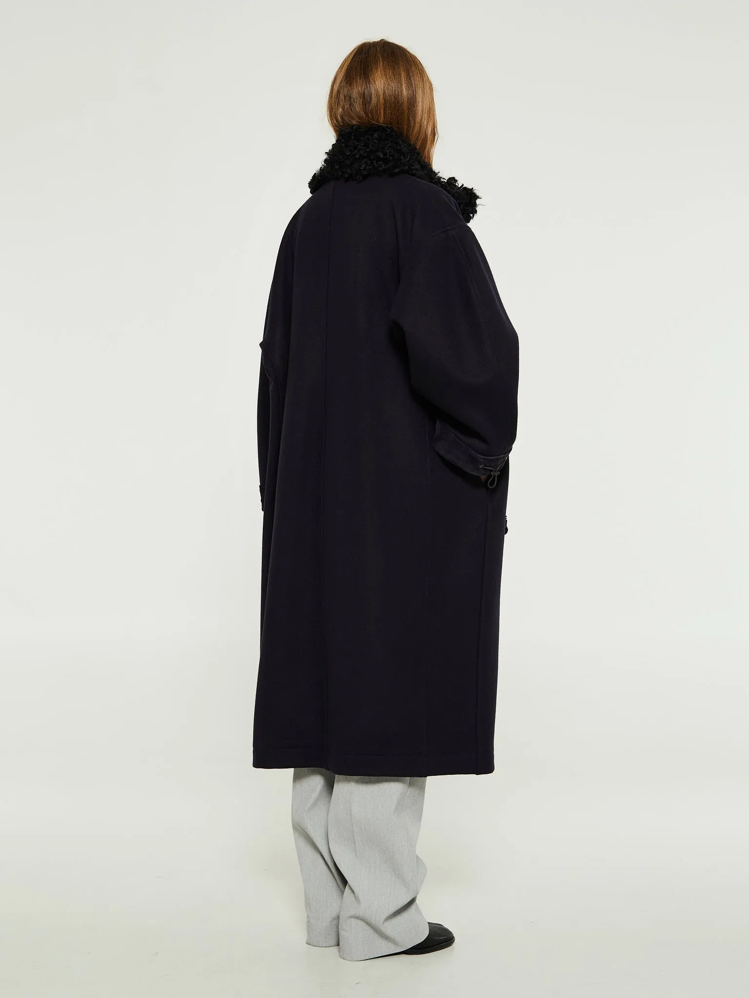 Hainsworth Wool Officer Coat in Navy